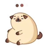🫥 собака, мопс, милый, животное, мультфильм telegram sticker
