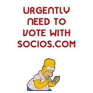😱 Homer Simpson The Simpsons URGENTLY NEED TO VOTE WITH SOCIOS.COM Homer Simpson, Votare, Voto, SOCIOS.COM, Urgente, I Simpson telegram sticker