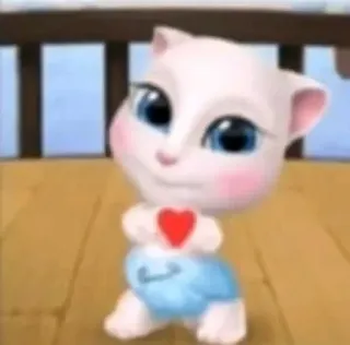 🌟 Angela Talking Tom and Friends cartoon, cat, talking tom, character, baby telegram sticker