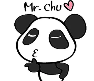 🐁 panda, cute, animal, heart, love, cartoon telegram sticker
