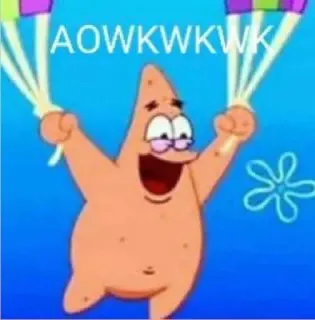 😋 Patrick Star SpongeBob SquarePants AOWKWKWK telegram sticker