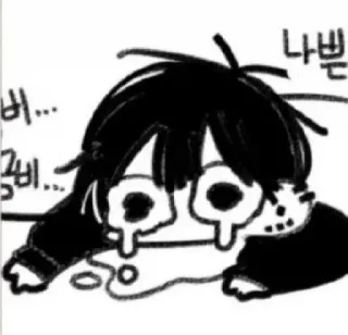 ⚡️ 나쁜 triste, piangere, anime, cartone animato, emozione telegram sticker