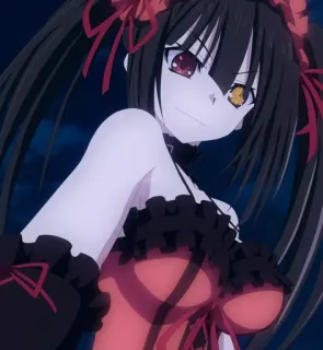 ⏳ Kurumi Tokisaki Date A Live อนิเมะ, ผู้หญิง, คุรุมิ โทคิซากิ, Date A Live, ตัวละคร telegram sticker