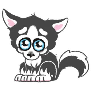 😢 anjing, anak anjing, hewan, lucu, kartun, hewan peliharaan telegram sticker