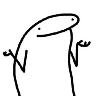 🤷 FlorkofCows Flork, Florkofcows, Meme, Personage, Streepmannetje, Verward, Schouderophalen, Onhandig telegram sticker