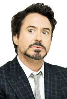 😳 Robert Downey Jr. actor, suit, tie, celebrity telegram sticker