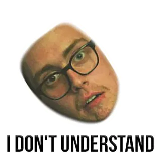 🤨 I DON'T UNDERSTAND Meme, Confundido, Pregunta, Sticker, No entiendo, Cara telegram sticker