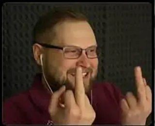 😜 средний палец, оскорбительный жест, неуважительный, оскорбительный telegram sticker