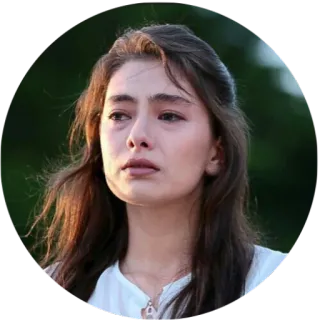 😰 llorando, mujer, triste, retrato, emoción telegram sticker