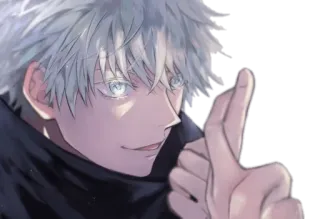 🤞 Satoru Gojo Jujutsu Kaisen อนิเมะ, โกโจ, มหาเวทย์ผนึกมาร, ตัวละคร telegram sticker