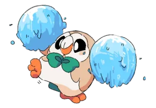 🤗 Rowlet Pokemon Brindibou, Pokémon, mignon, hibou, neige telegram sticker