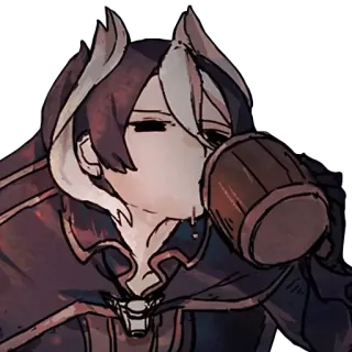 🍺 Nanachi Made in Abyss Anime, Manga, Karakter, Minum, Lucu telegram sticker