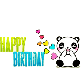 🎂 HAPPY BIRTHDAY happy, birthday, panda, hearts, celebration telegram sticker