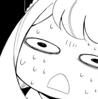😦 Anya Forger Spy x Family anime, mangá, Anya, Spy x Family, preocupada, fofa, engraçada telegram sticker