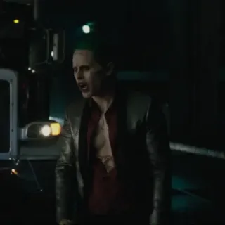🔥 Joker Джокер, DC Comics, злодей, Отряд самоубийц, татуированный, макияж, сумасшедший whatsapp sticker