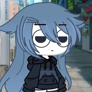 🫂 anime, gacha life, cartoon, avatar, character telegram sticker