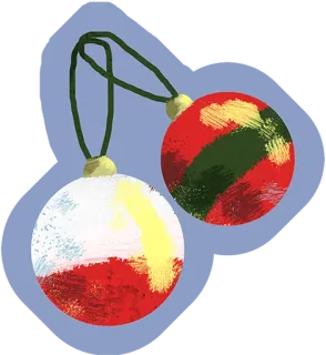 😃 christmas ornament, baubles, christmas, holiday, decoration, festive telegram sticker