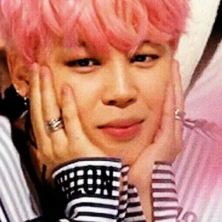 💎 Jimin kpop, jimin, bts, ca sĩ, tóc hồng, thần tượng telegram sticker