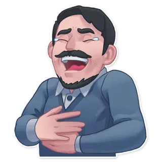 😂 rire, homme, joyeux, heureux, pleurer telegram sticker