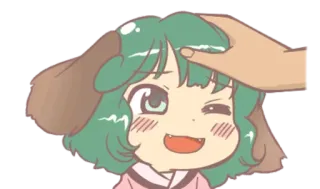 😊 อนิเมะ, หมา, สัตว์เลี้ยง, ลูบหัว, น่ารัก, การ์ตูน telegram sticker