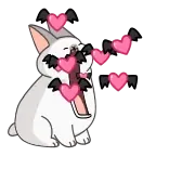 😘 Hase, Herzen, Liebe, Süß, Cartoon, Sticker telegram sticker