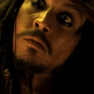 🙄 Jack Sparrow Pirates of the Caribbean pirate, capitaine, aventure, film, personnage whatsapp sticker