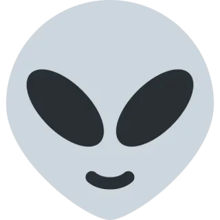 👽 alien, extraterrestrial, space, creature, emoji telegram sticker