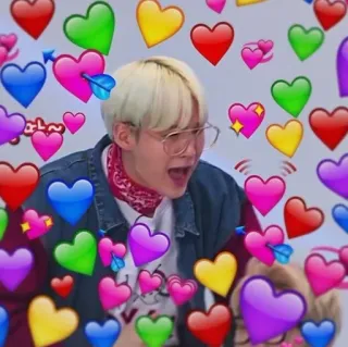 🤓 hearts, love, person, happy, emotions, cute, fan telegram sticker