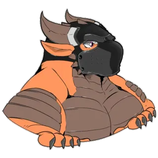 ⛓ dragon, furry, personnage, anthro telegram sticker
