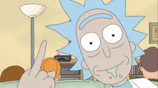 ☺️ Rick Sanchez Rick and Morty Rick and Morty, cartoon, middle finger, offensive gesture, animation, adult animation, tv show telegram sticker