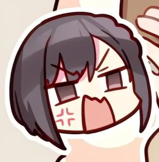 😠 Anime, Mangá, Bravo, Expressão, Desenho animado, Fofo, Adesivo whatsapp sticker