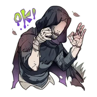👌 OK! ok, zgoda, kaptur, kreskówka, gest, akceptacja telegram sticker