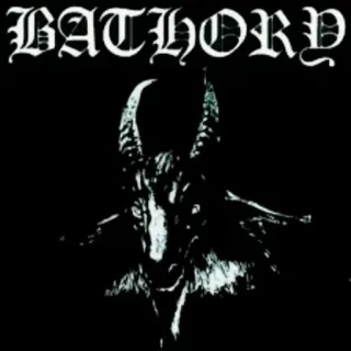 🤘 BATHORY Bathory, cabra, black metal, banda de metal, música, chifres telegram sticker