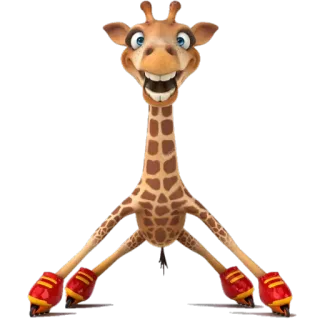 😃 Giraffe, Tier, Cartoon, Lustig telegram sticker