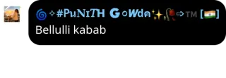 🌚 #PuNiTH Gowda Bellulli kabab telegram sticker