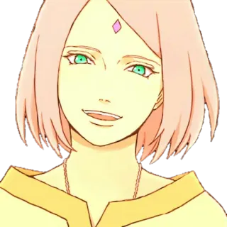 😃 Sakura Naruto anime, sakura, naruto, cartoon, smile telegram sticker