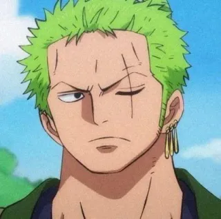 💚 Zoro One Piece anime, one piece, zoro, roronoa zoro, swordsman, character telegram sticker