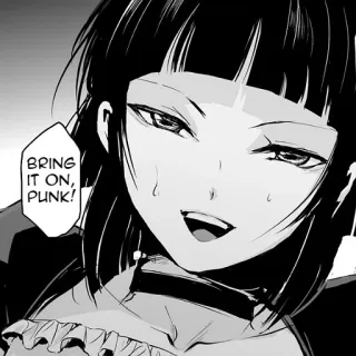 😈 BRING IT ON, PUNK! anime, mulher, punk, mangá, presunçoso telegram sticker