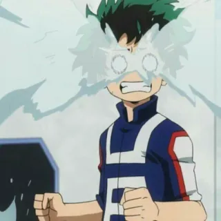 🙂 Izuku Midoriya My Hero Academia Anime, My Hero Academia, Izuku Midoriya, Deku, Superpoder, Héroe telegram sticker