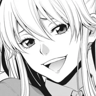 😃 Anime, Manga, Fille, Souriante, Cheveux blonds whatsapp sticker