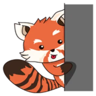 😛 レッサーパンダ, 動物, かわいい, マンガ, ステッカー telegram sticker