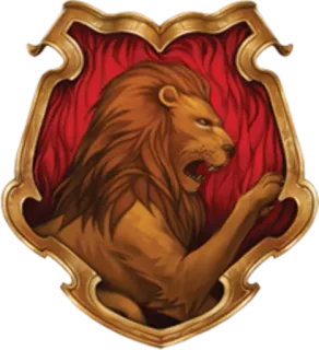 🎾 lion, crest, gold, red, animal, mascot telegram sticker