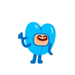 👌 Herz, Cartoon, Figur, Blau, Emoji, Süß telegram sticker