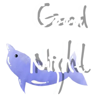 Dolphin little world telegram stickers