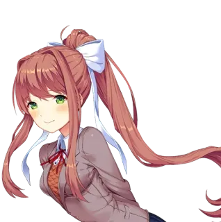 📄 Monika Doki Doki Literature Club! Anime, Écolière, Mignon, Monika, Doki Doki telegram sticker