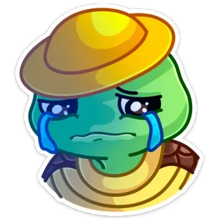 😭 turtle, crying, sad, emoji, cartoon, tears whatsapp sticker