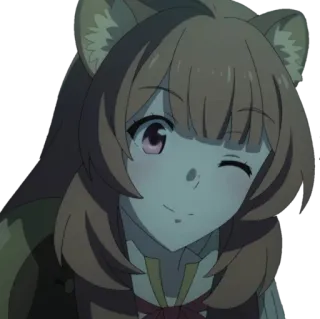 😉 Raphtalia Rising of the Shield Hero Anime, Raphtalia, Rising of the Shield Hero, Occhiolino telegram sticker