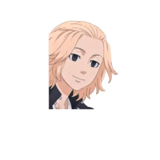 🙂 Manjiro Sano Tokyo Revengers Anime, Manga, Personaje, Retrato, Sonriendo, Manjiro Sano, Mikey, Tokyo Revengers telegram sticker