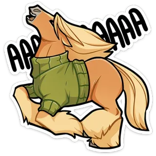 🐴 AAAA ngựa, ngựa pony, áo len, phim hoạt hình, động vật, hét, vui nhộn whatsapp sticker