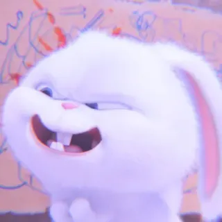 🐰 Snowball The Secret Life of Pets bunny, rabbit, cute, animal, cartoon, pet, white whatsapp sticker